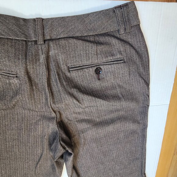 Express Editor Brown Career Dress Pants Size 6R Stretch Bootcut Work Slacks - Picture 10 of 14